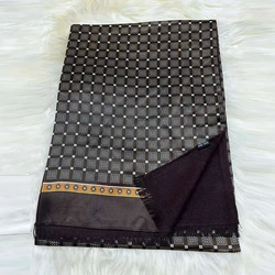 BYSIFA|Coffee Plaid Men's Long  Silk Scarf Thicken Fall Winter 100% Mulberry Silk Male Business Scarves Neck Cravats Blue,Green