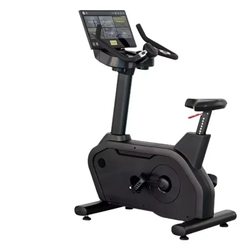 Professional vertical exercise bike for aerobic training riding, with LCD screen, suitable for gym use