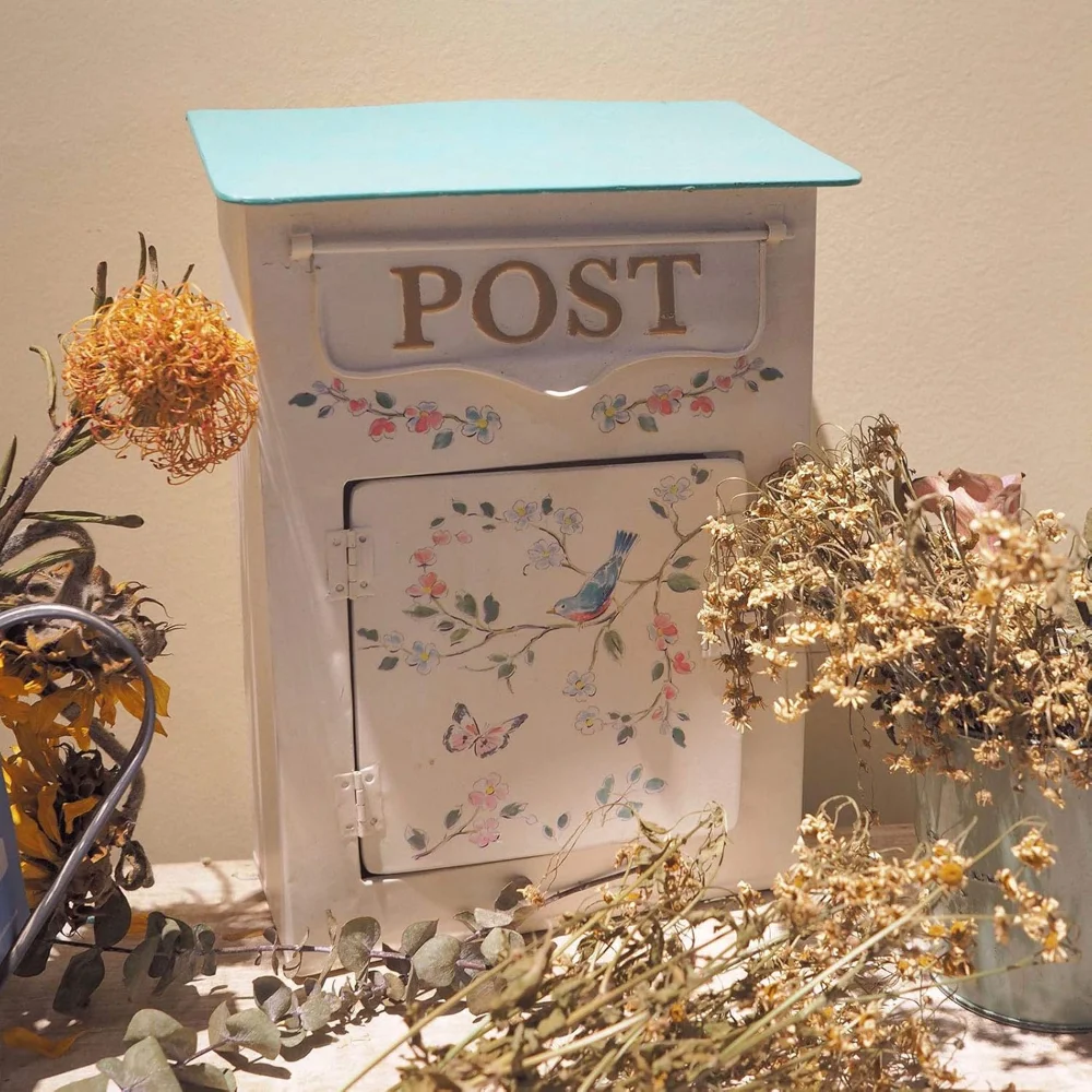 

Почтовая коробка в винтажном стиле I Ностальгический очаровательный домашний декор I Дизайн фермерского дома I 22,5 × 12,5 × 31,5 см