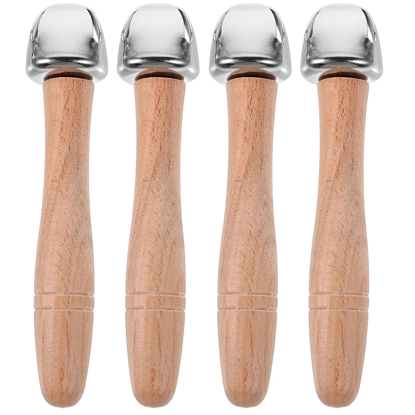 4pcs Toys Hand-ring Teaching Aids Baby Shaker Infant Wooden Toddler Child Musical Instruments Gifts