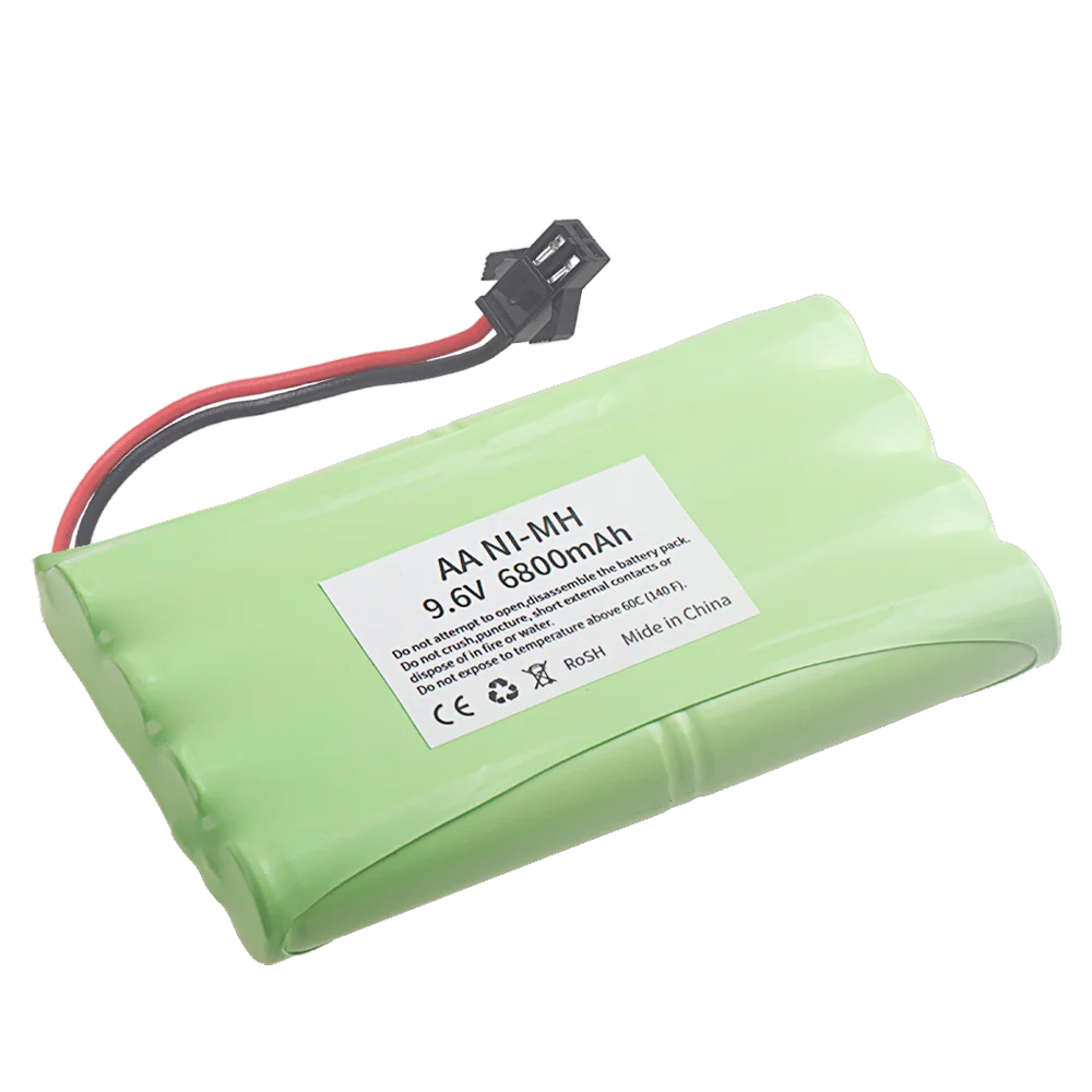 NIMH Battery 9.6v 6800mAh For Rc toys Cars Tanks Truck Robots Boats Guns AA Ni-MH 9.6v Battery Pack SM/JST/EL-2P/Tamiya Plug