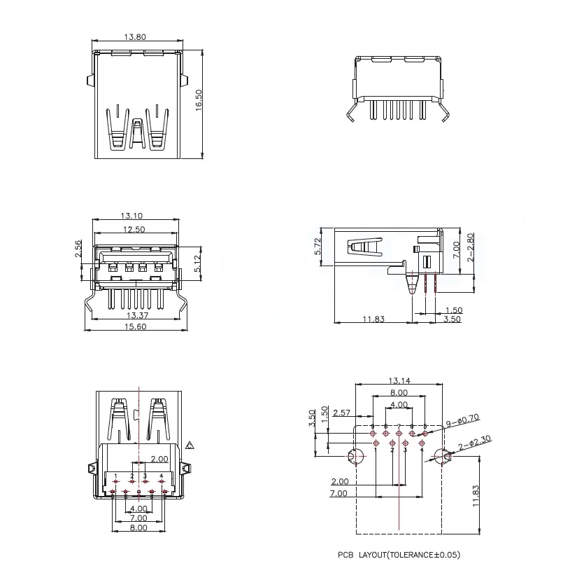 5 шт./Usb-301Wd-Ary Usb-301Wd-Arw Usb-313-Acsy USB-разъем