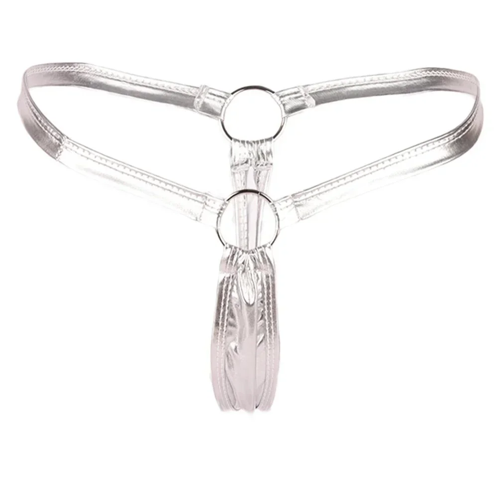 Сексуальные трусики-стринги с низкой посадкой и мокрым эффектом, нижнее белье-стринги, трусики