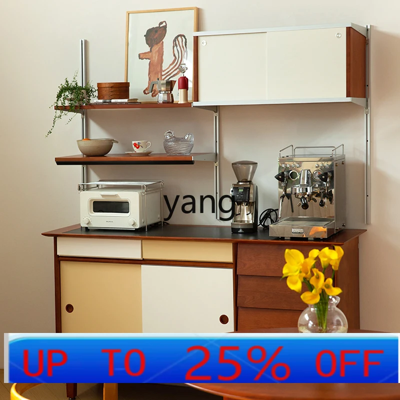 

Ltt ретро твердая древесина, каменная плита, обеденный боковой шкаф, стеллаж, комбинированная кухонная стойка для хранения, маленькая квартира