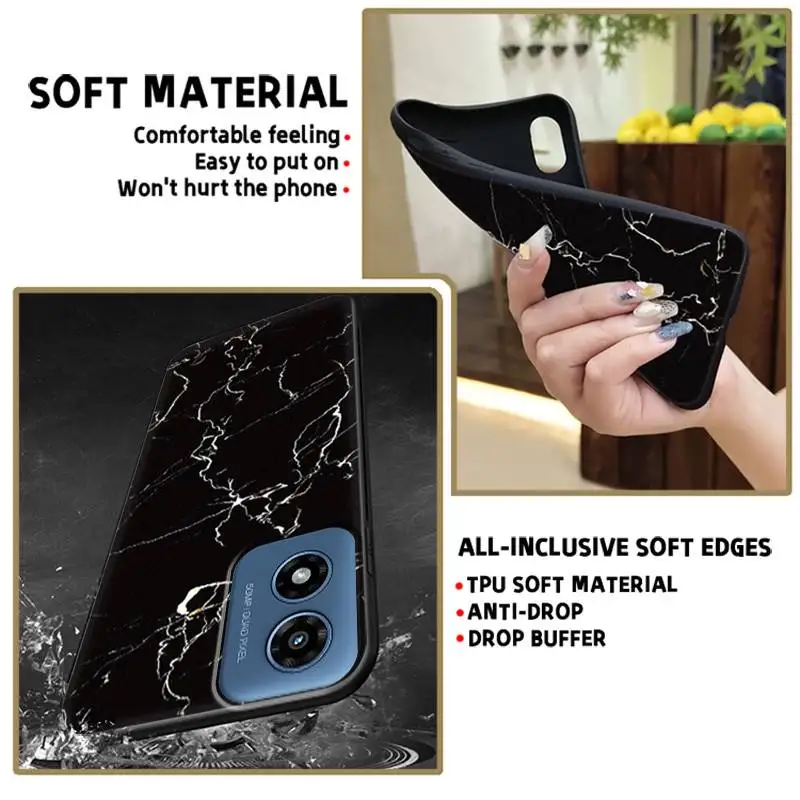 Cover Waterproof Phone Case For MOTO G Play 2024/4G/5G Dirt-resistant Full wrap Durable Anti-dust Fashion Design Cute