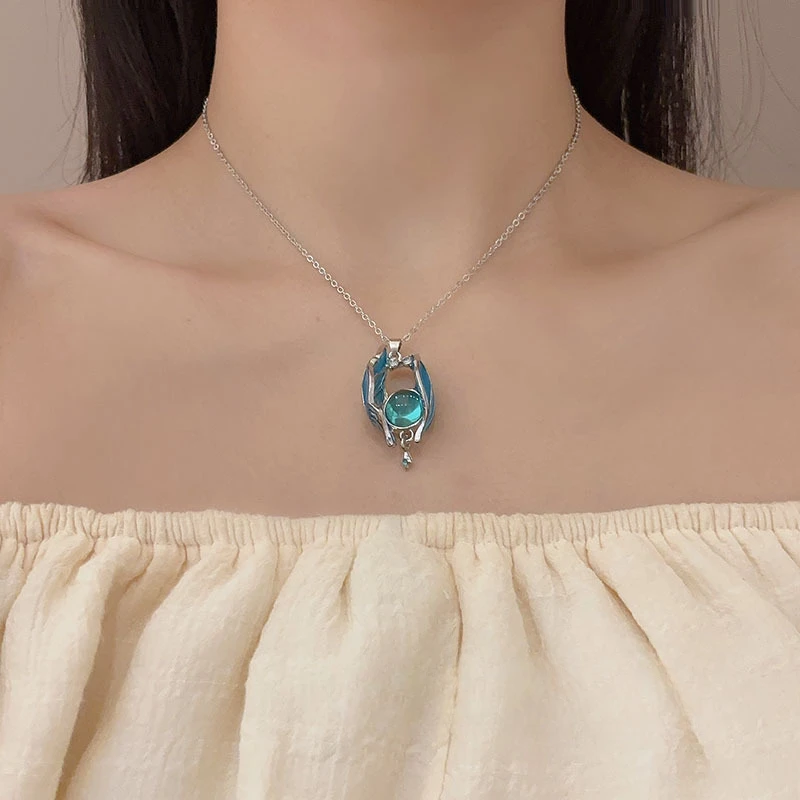 Game Genshin Impact Venti Identical Cosplay Necklace Unisex Anemoculus Pendant Choker Jewelry Accessories Gifts