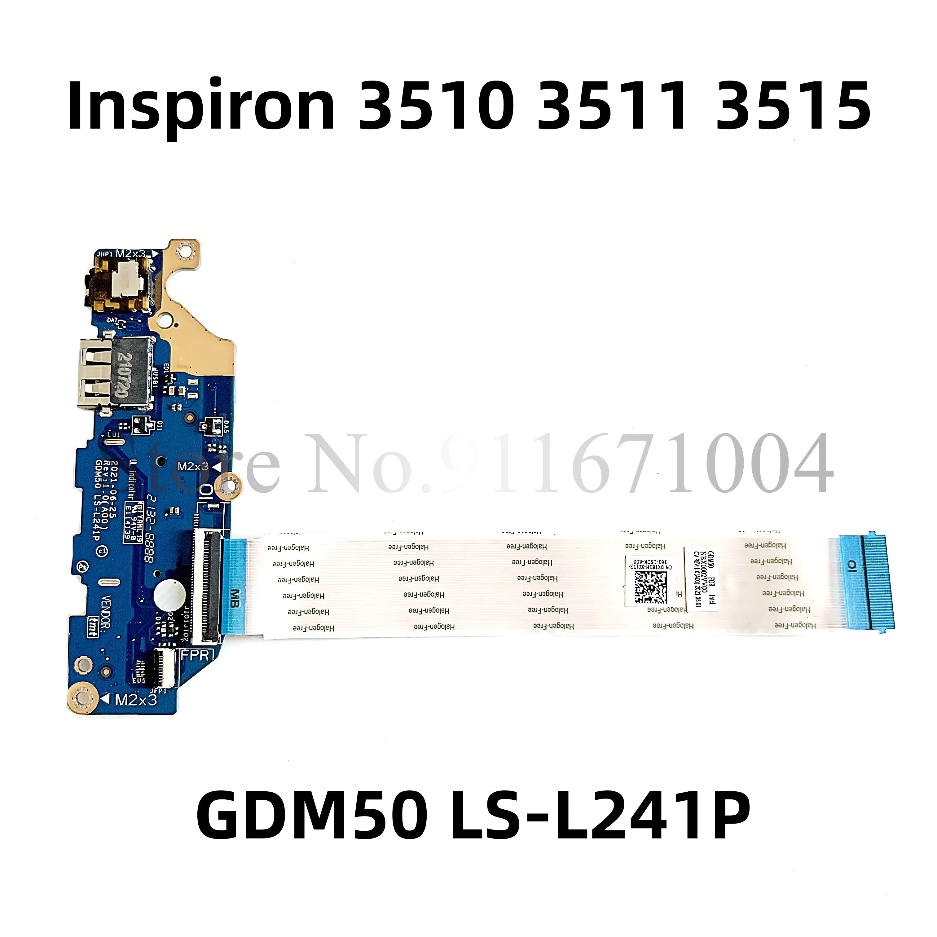 Original For Dell Inspiron 3510 3511 3515 Switch Power Button USB Audio Board With GDM50 LS-L241P 100% Tested Fast Ship