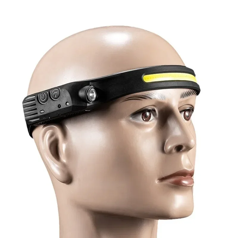

USB Rechargeable LED Sensor Headlamp LED Head Torch Built-in Battery Head Flashlight Outdoor Camping Fishing Headlight Work Ligh