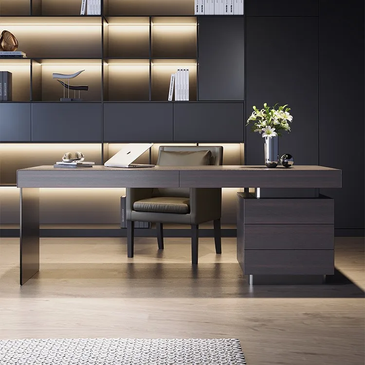 Desk light luxury modern Italian minimalist desktop desk study high-end design simple computer desk