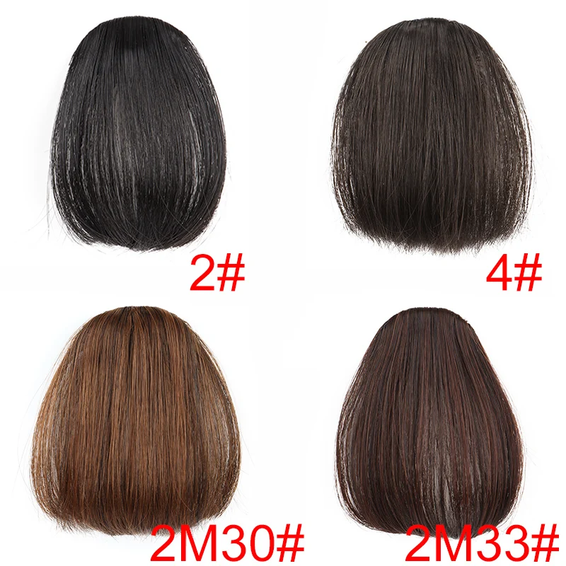 Flequillo Postizo con Clip para Mujer, Extensión de Cabello Sintético con Clip 2