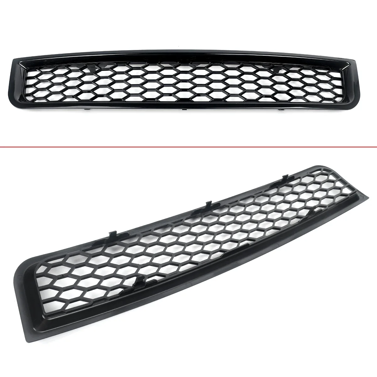 MAGICKIT Gloss Black For audi a4 b6 grill 2002-2005 Honeycomb Front Bumper Lower Grille Fog Light Covers RS Style Accessories