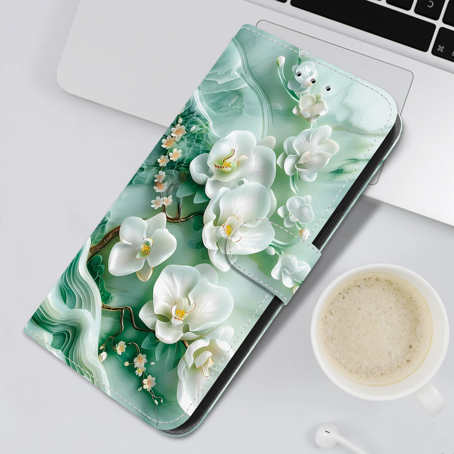 Etui na telefon Beauty do Samsung Galaxy A57 A37 A27 A17 A07 A56 A36 A26 A16 A55 A35 A25 A15 A54 A34 A14 A24, skórzane etui z klapką — zdjęcie produktu 2