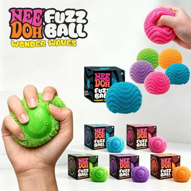 

NeeDoh Fuzz Ball Series Desktop Decompress Ornament Stress Relief Toys Squishy Toys for Under Pressure Fun Soft Stress Ball Gift