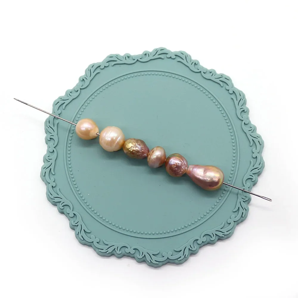 Edison Freshwater Purple Irregular Baroque Pearl Natural Hole Polished DIY Necklace Pendant Jewelry Accessories Random Shipment