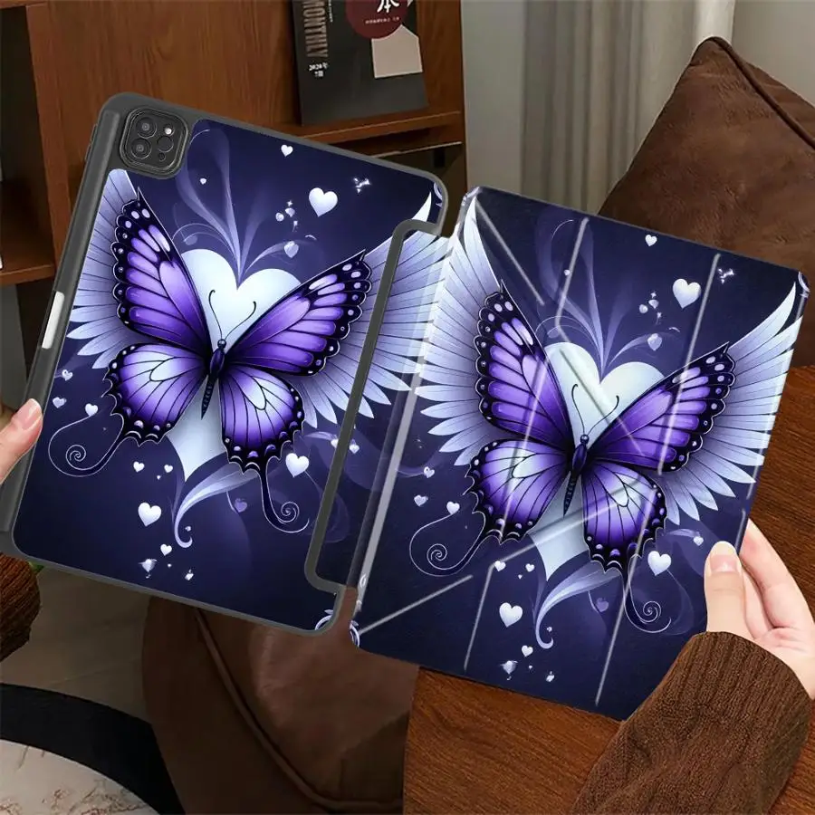 Purple Butterfly Cool Tablet Case For iPad Mini 6 7 Air 4 5 M3 M2 1 2 M4 11inch Pro 2025 Pro 11th 10th 9th 8th 7th 12.9inch