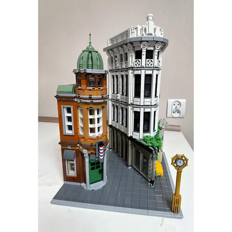 Nuovo MOC-185075 Iron Modular Architecture City Street View Block 4049PCS Adult Boys Birthday Christmas Gift Toy Model Decoration