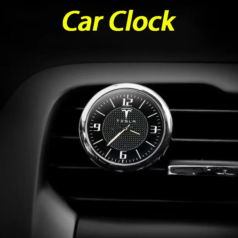 

Car Logo Clock Watch Modified Car Interior Electronic Quartz Watch For Tesla Model 3 Model S Model X Model Y Roadster SpaceX