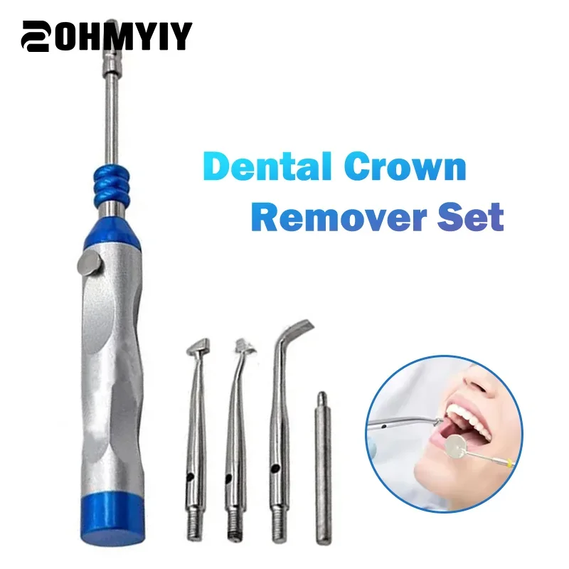 

Stainless Steel Dental Crown Remover Manual Bridge Remover With 5 Attachments Reusable Dentistry Lab Surgical Equipment Products
