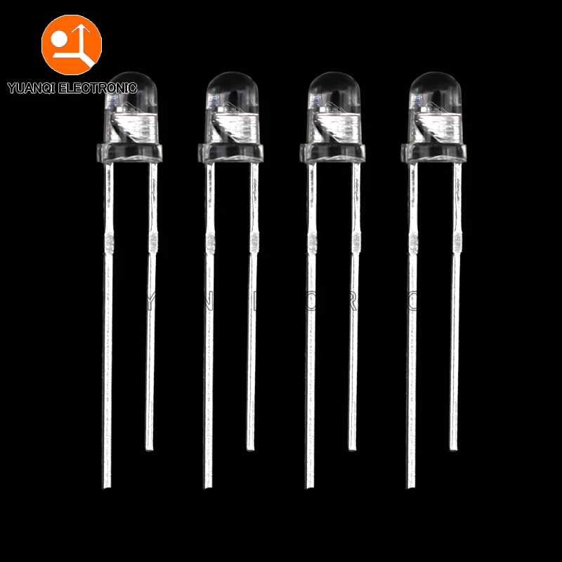 50pcs 3mm Flash Red Blue Bi-Color Light-Emitting-Diode F3 Automatic Flashing LED Flash Control Blinking Diode