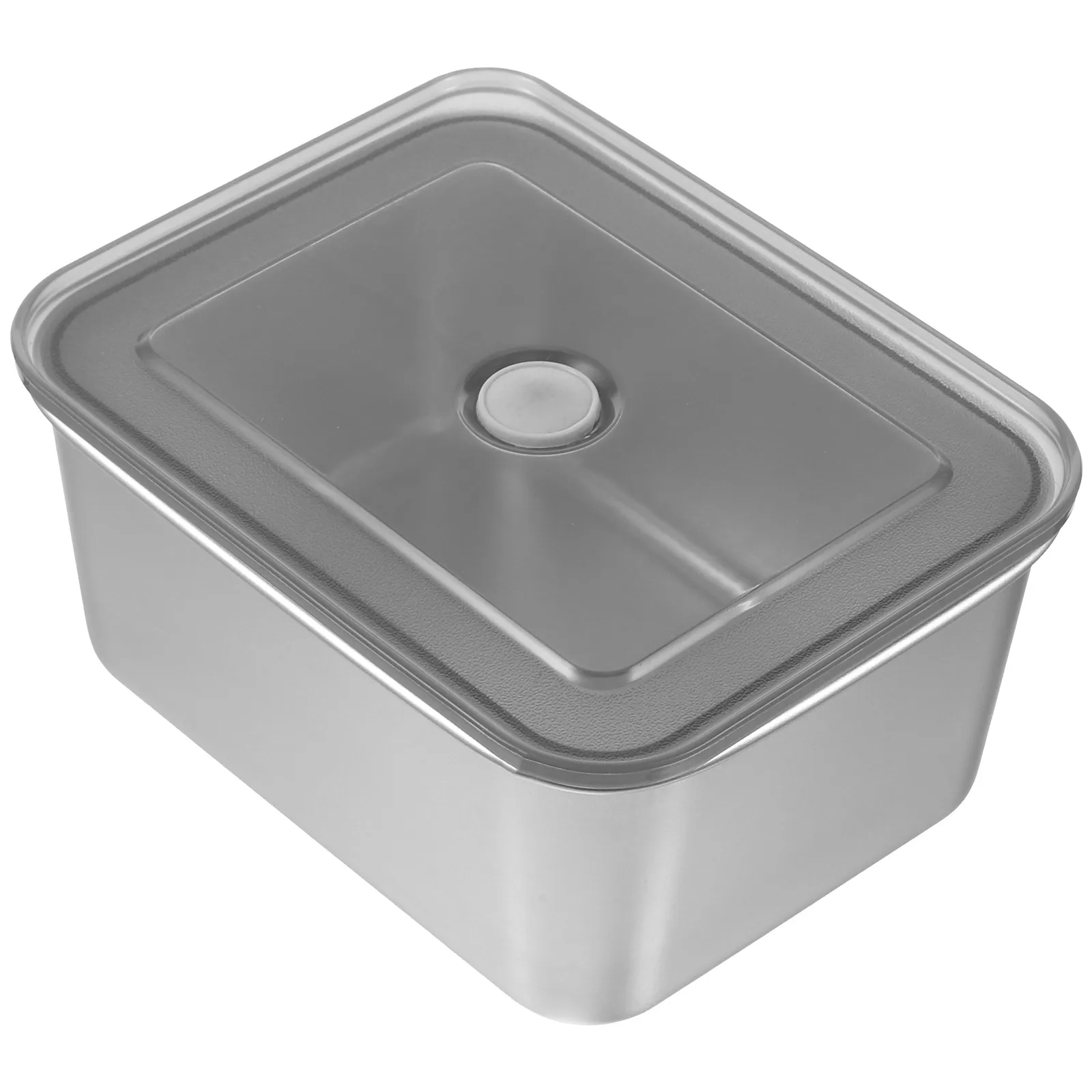 

Stainless Food Storage Container Heat Cold Resistant Corrosion Proof Sealed Silicone Lid Fruit Vegetable for Fridge