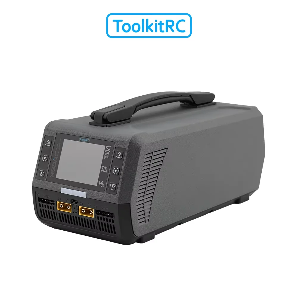 Toolkitrc M8DAC 100-240V 1200W Podwójna Ładowarka/Wyładowarka 65W Szybka Ładowarka Do Akumulatorów 1-8S Lipo LiHV 65W Wyjście TypeC / XT90 męskie