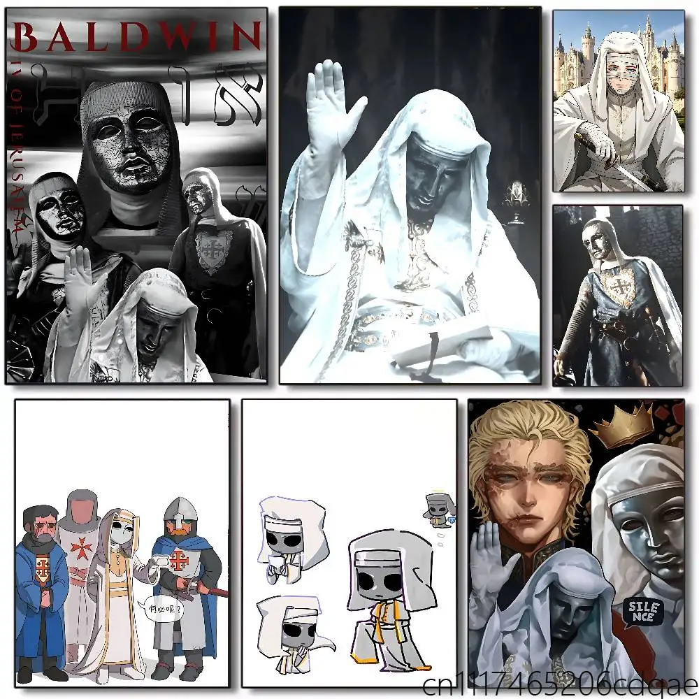 For Baldwin IV Former King of Jerusalem Poster Self-adhesive Art Waterproof Paper Sticker Coffee House Bar Room Wall Decor