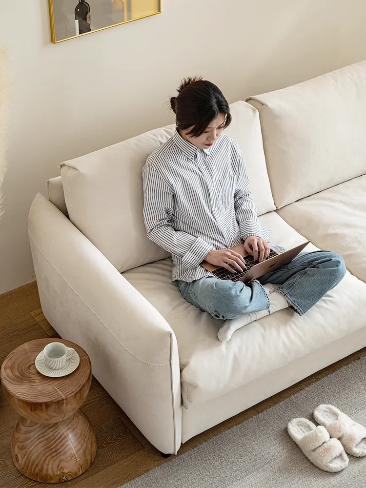 Nordic foldable sofa bed, dual-purpose technology cloth small apartment, living room 2025 down sofa bed