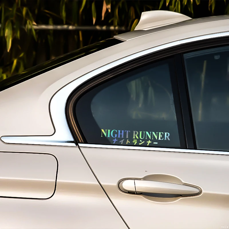 Racing NIGHT RUNNER Car Vinyl Sticker Waterproof Decal Windscreen Banner for Auto Competition Body Decoration Accessories