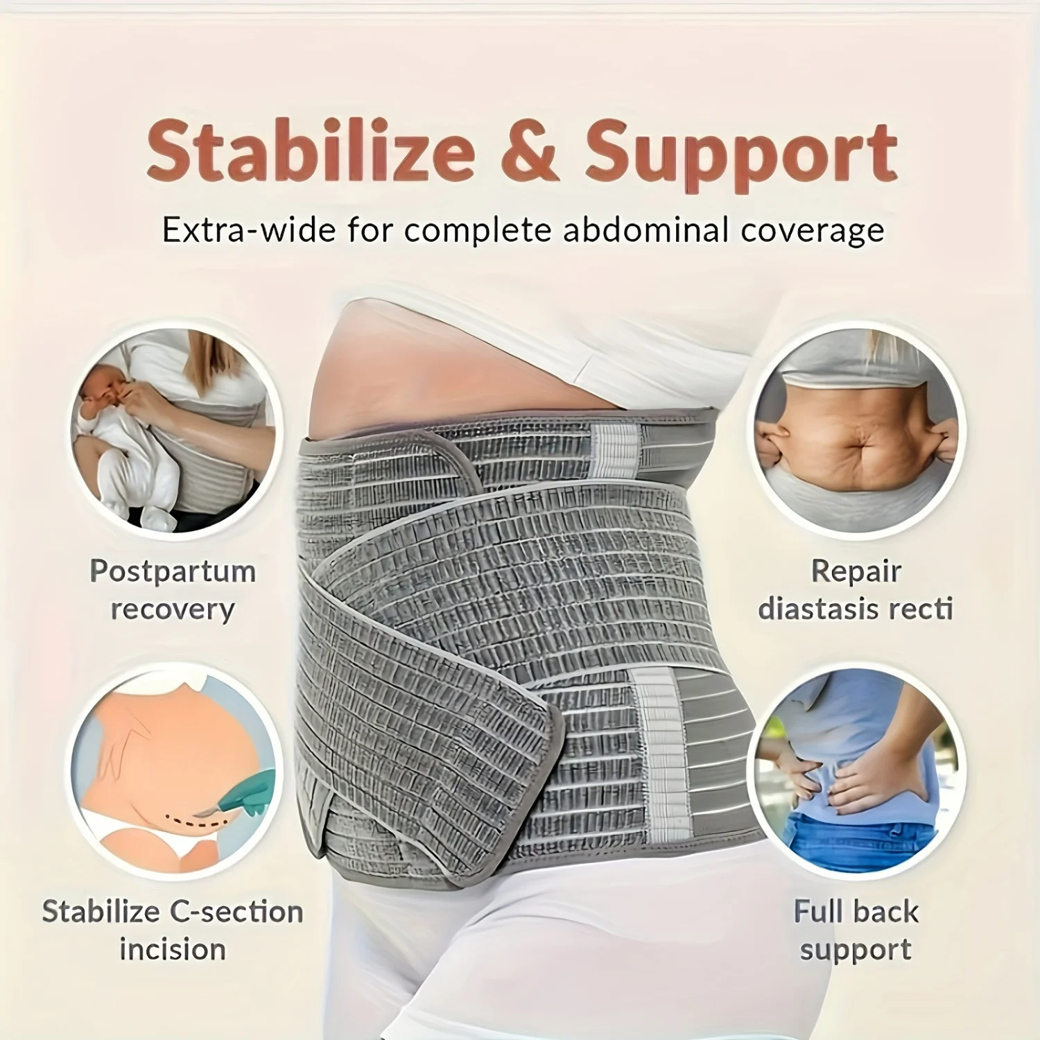 

Women's Maternity Belly Support Belt Waist Control Belt For All Seasons