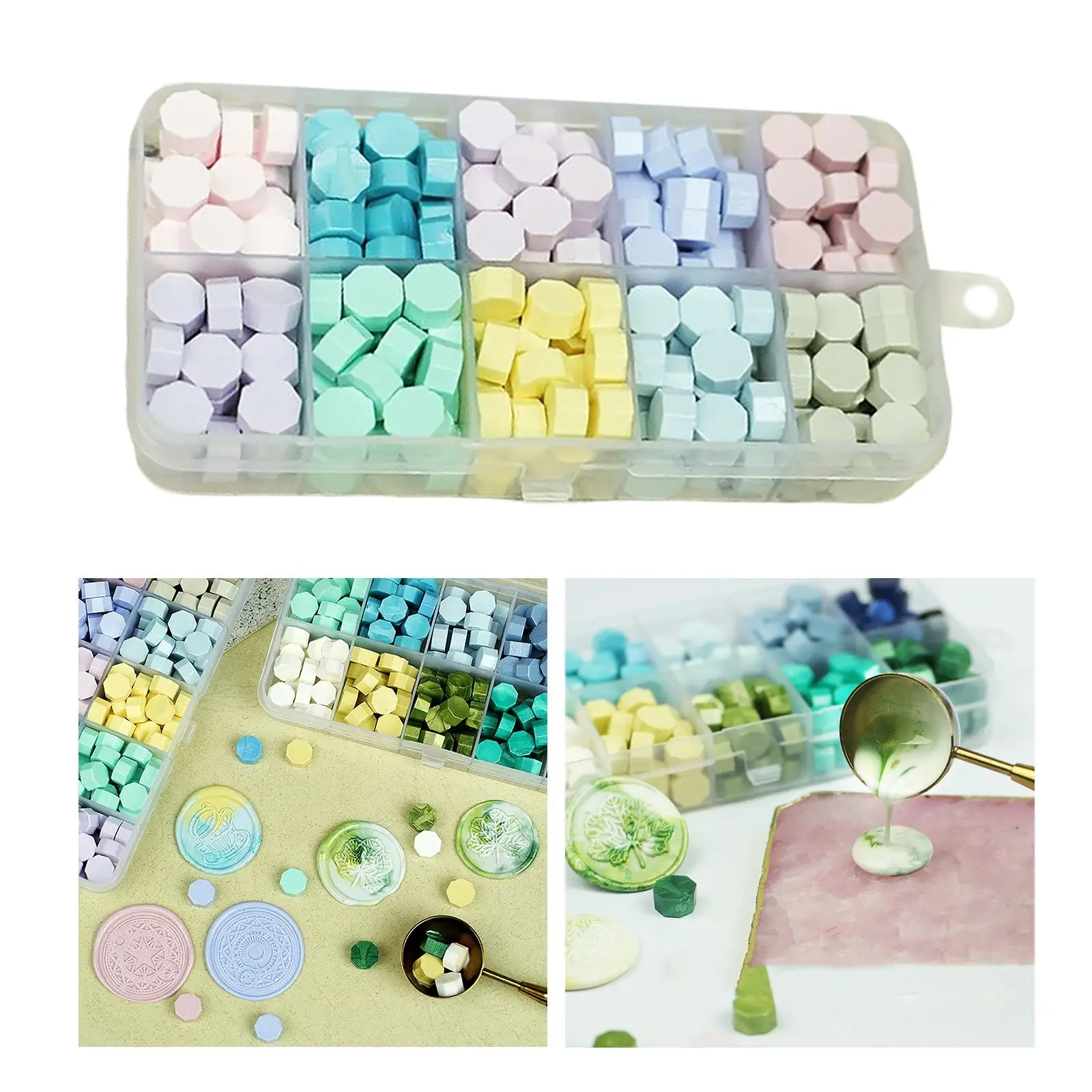 Letter Sealing Beads Kit Macaron Mix Wax Stamp Set for Wedding Invitations and Craft Gifts
