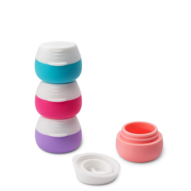 20ml Silicone Cosmetic Container Makeup Pot Cream Jars Travel Pill Box Portable Dispenser Cream Bottles Lotion Box Emulsion Jar