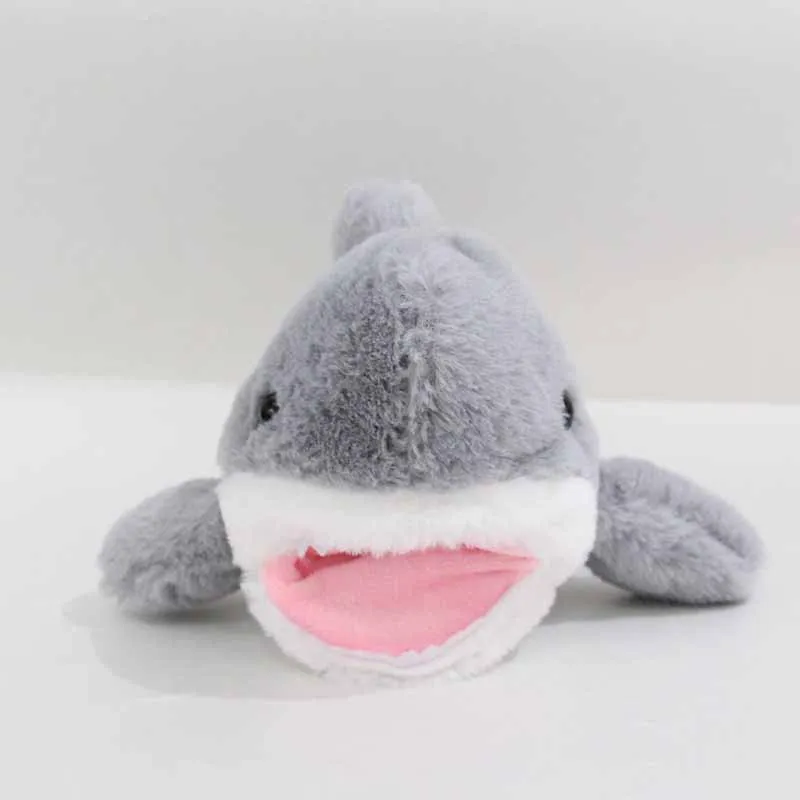 Porte-monnaie en peluche requin de dessin animé créatif, sac à crayons requin mignon, grande capacité, cadeaux pour enfants, écoliers du primaire