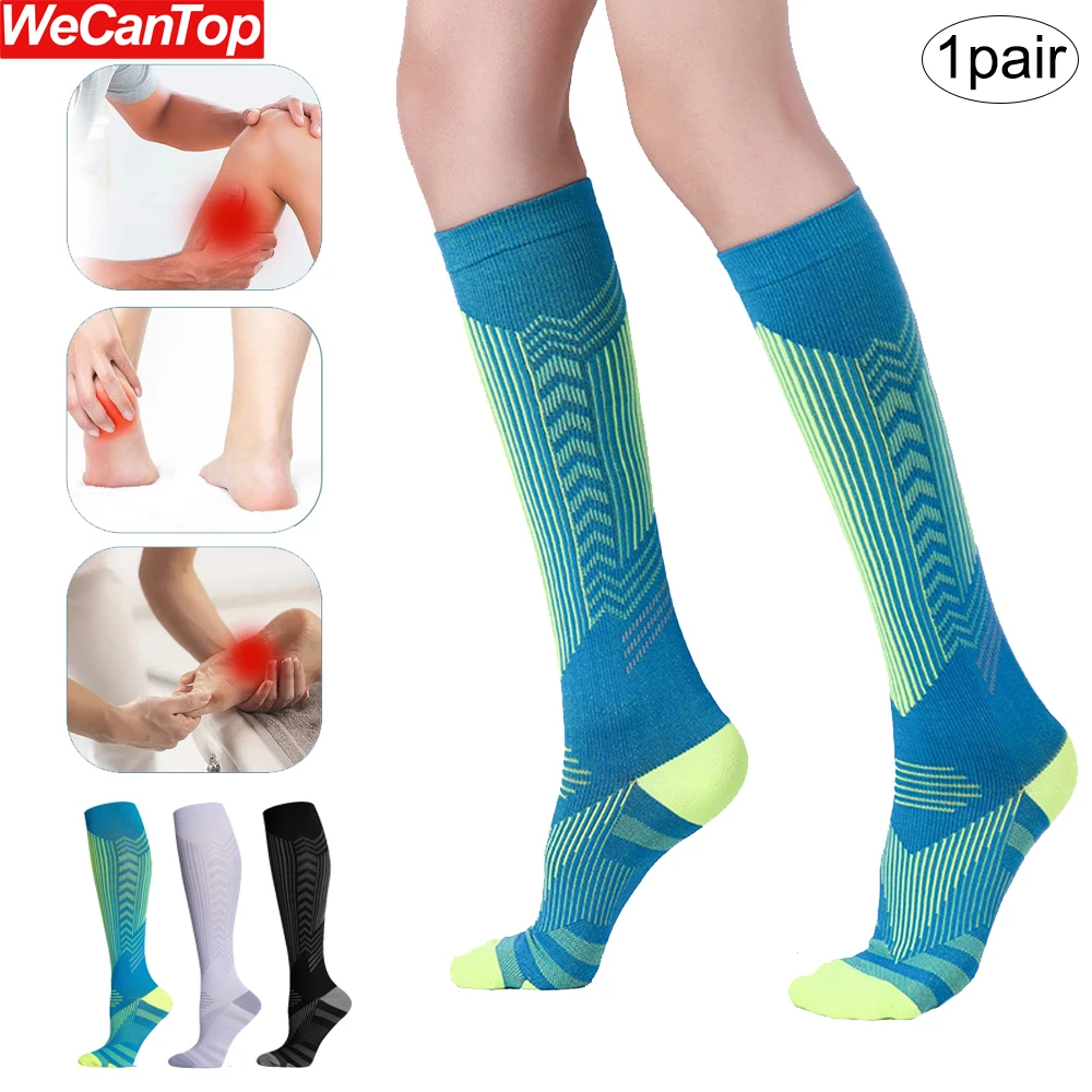 

1Pair Calf Compression Socks for Women Men Circulation,Graduated Support Socks for Running,Athletic Sport,Fitness,Nursing,Travel
