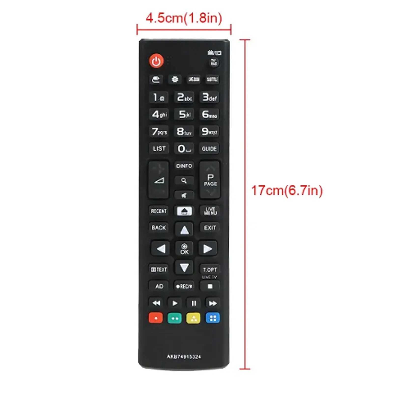 AKB74925324 Replacement Remote Control for LG TVs 32LH604V/43LH590V/49LH590V/65UH625V