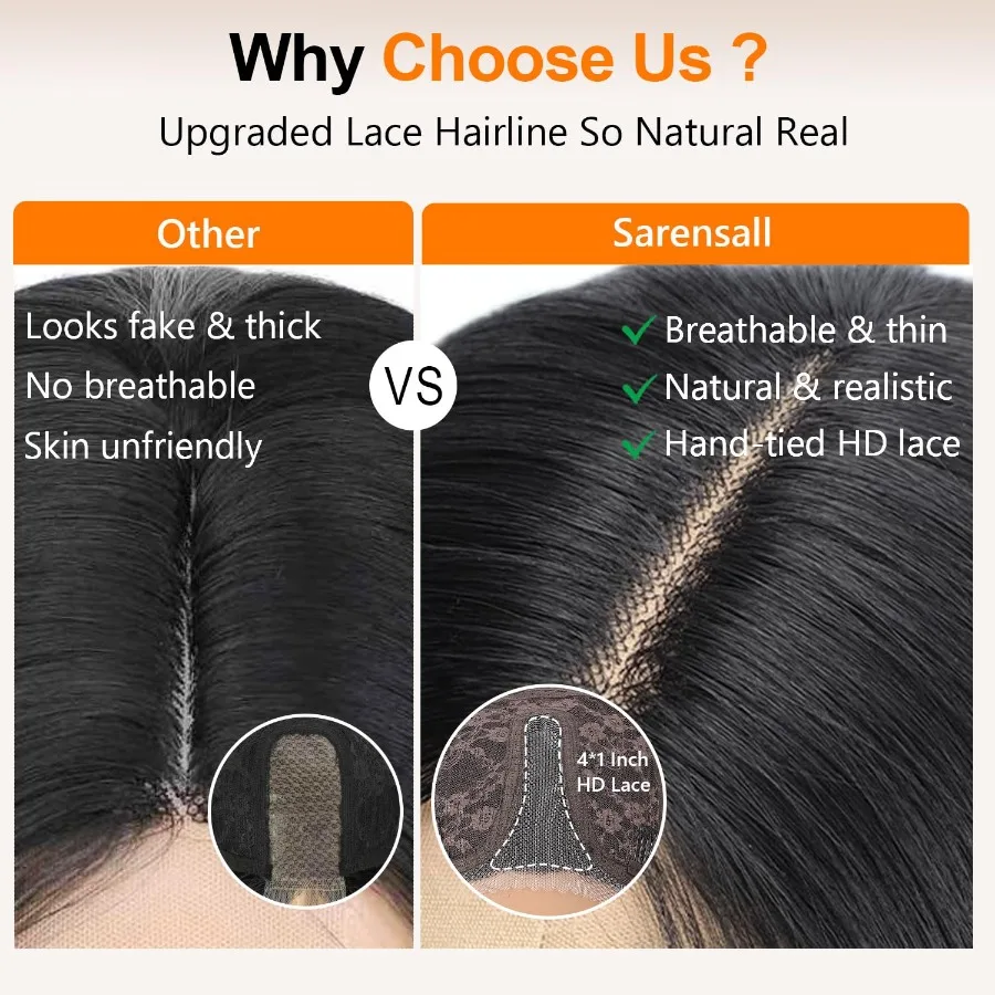 باروكة صناعية طويلة مموجة من الجزء الأوسط مقاومة للحرارة مع خط شعر دانتيل 4 × 1 للنساء مثالية للارتداء اليومي والمناسبات الحفلات 24