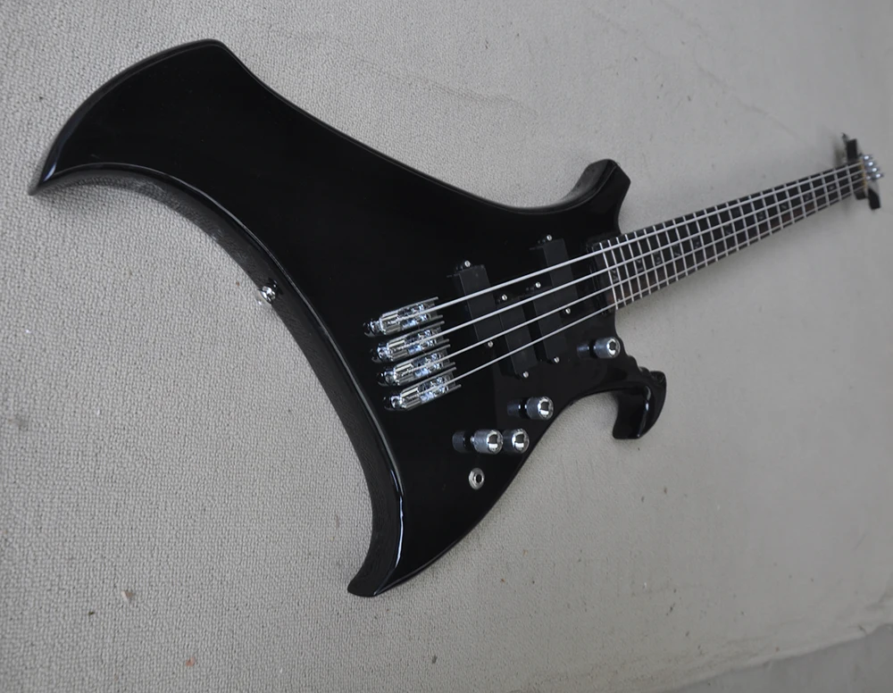 4 Strings Unusual Electric Bass with 24 Frets,Rosewood Fretboard,Customizable