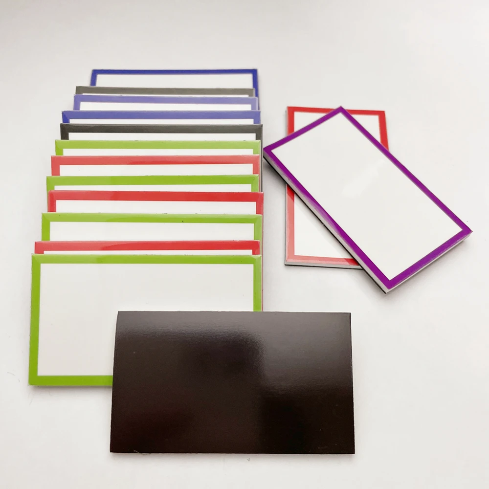 36 個 53X30mm 磁気ラベルカード/磁気名札フルバックマグネット再利用可能なステッカーホワイトボードオフィス用混合色