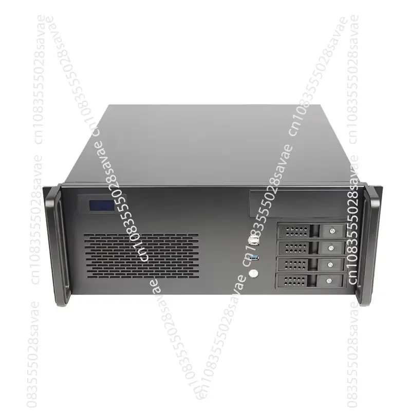 Chasis de Servidor de Almacenamiento 4U para Montaje en Rack, 450 mm de Profundidad, con 4 Soportes de Intercambio en Caliente, Chasis de Servidor de Computación con Pantalla LCD