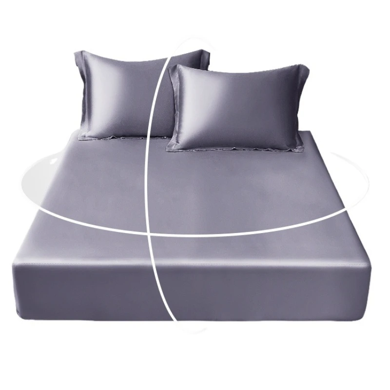 

Silk fitted sheet single piece bedspread 100% mulberry silk Simmons non-slip fixed mattress dust cover