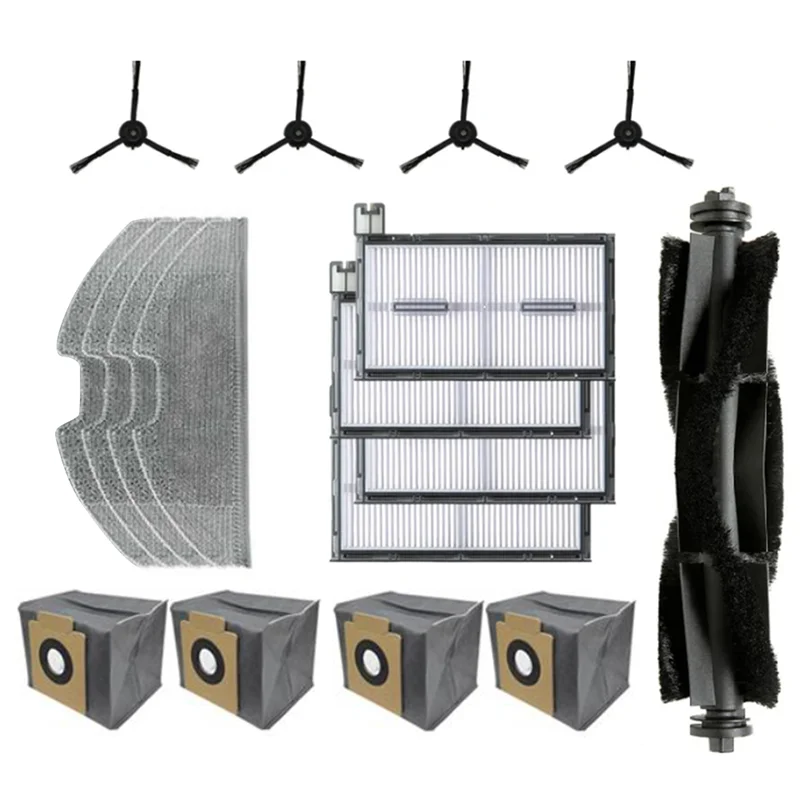 Eufy X8 Pro 시리즈 X8 Pro SES 로봇 진공 청소기용 주요 부품 교체 17종 세트 (메인 브러시, 사이드 브러시, 필터, 걸레)