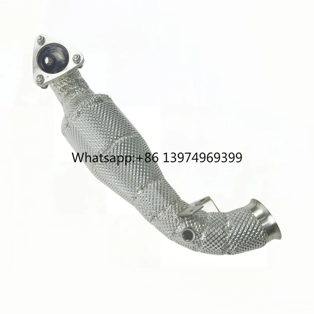 DEX Stainless Steel High Flow  Downpipe Exhaust With Heat Shield for  BM Mini COOPER S COUNTRYMAN R56 R57 R60 1.6T 2006-2013