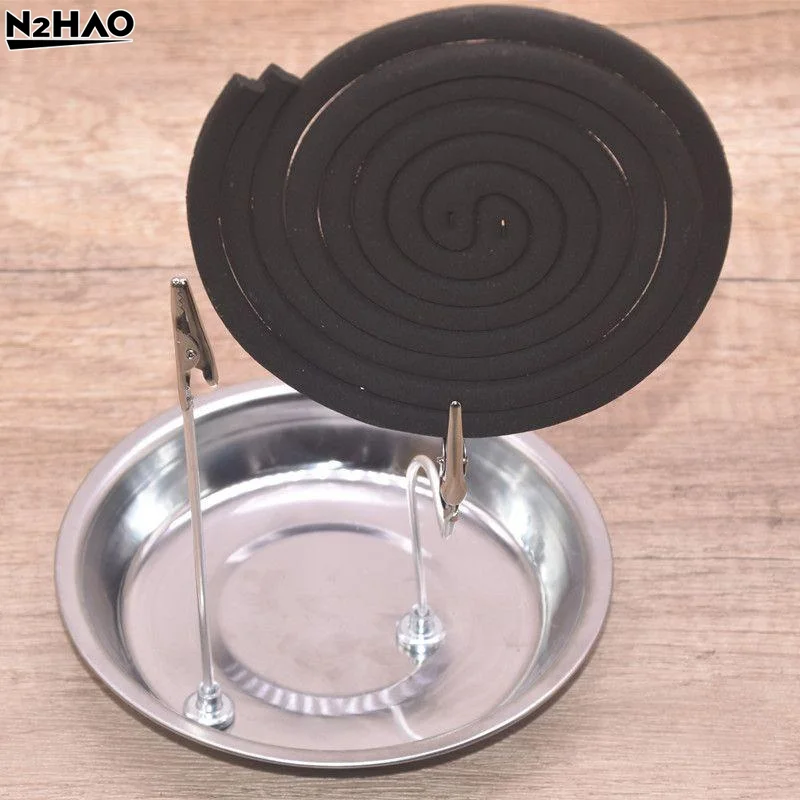 5/10Pcs Durable Strong Magnetic Support Frame Stainless Steel Mosquito Coil Bracket Multi-function Ash Tray Base Incense Clip