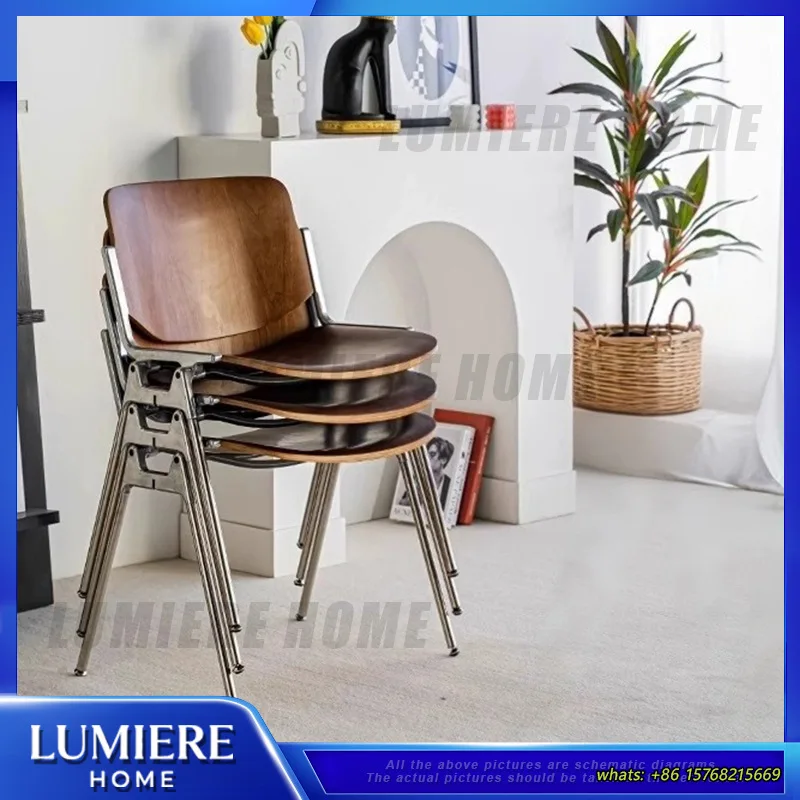 Industrial Vintage Coffee Chair Minimalist Nordic Dining Room Backrest Chair Modern Design Creative Home Bar Stool Simple Style