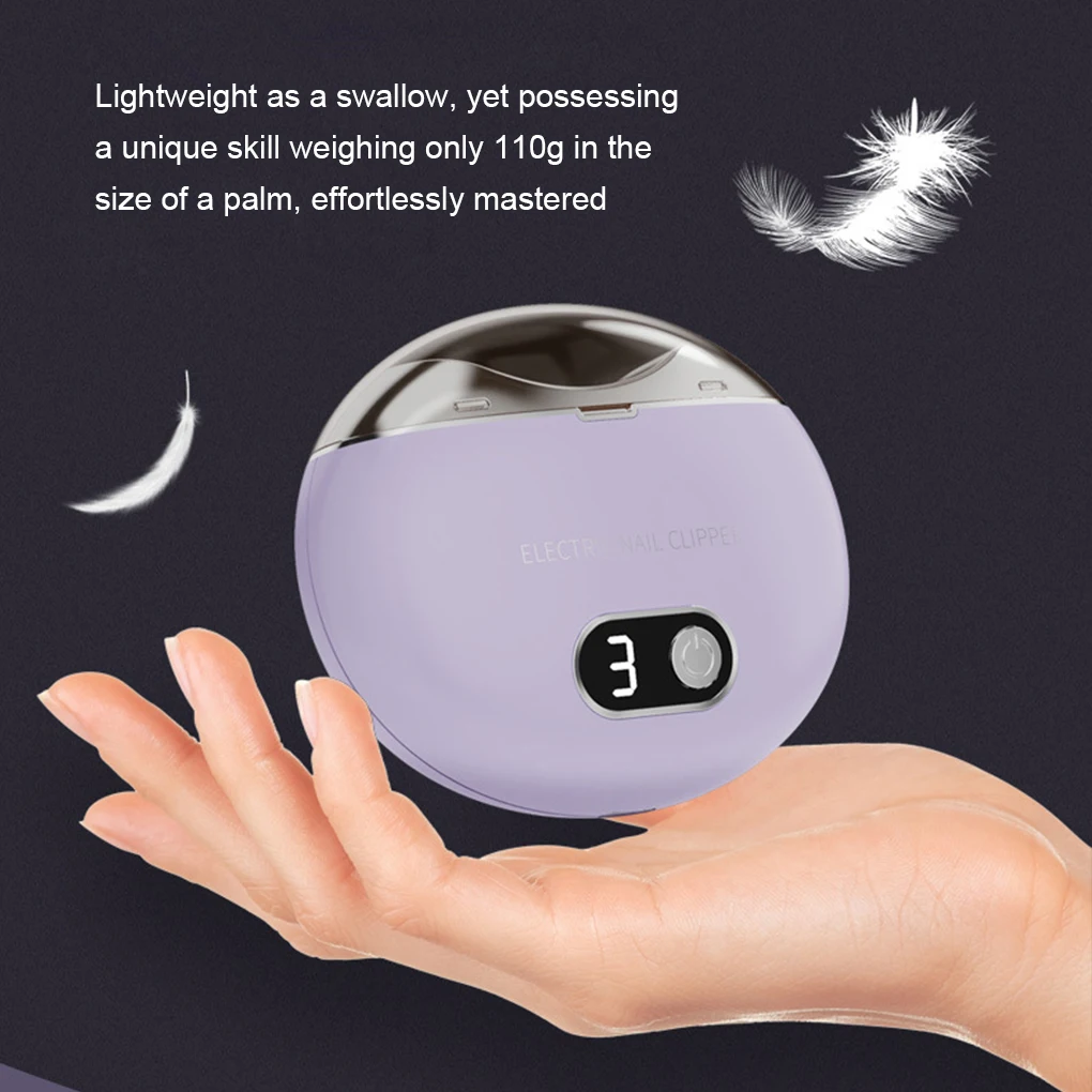 Professional Rechargeable Cutter With And Protection Fingernail Nail Tools Tool Adjustment Type-C Automatic Cutter