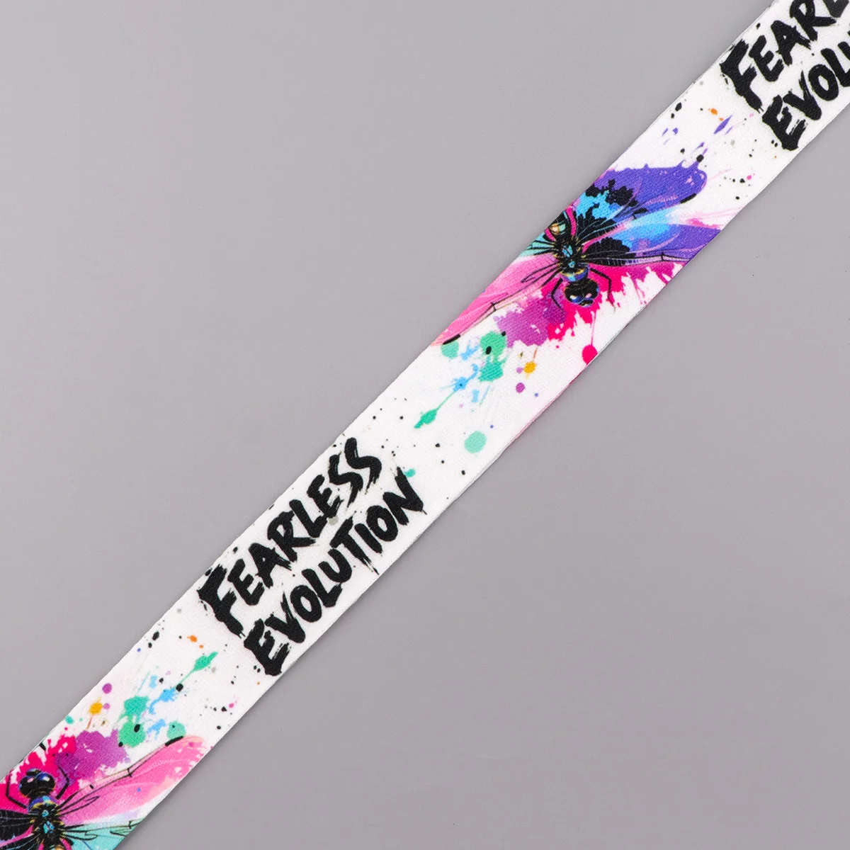 Animals Bird Dragonfly Flamingo Lanyard Neck Strap Keychain Card Cover Badge Holder Mobile Phone Hang Rope Keyring Accessories