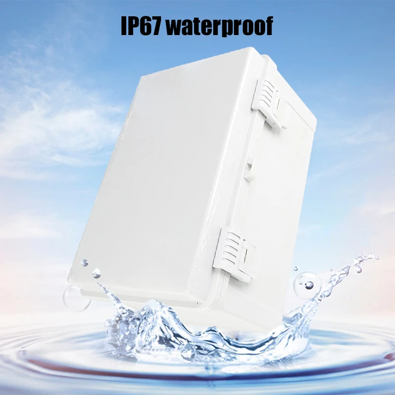 SZOMK IP67 Waterproof Gray/Transparent Cover Enclosure Juction Box ABS Plastic Outdoor Electronic Instrument Hinge Case