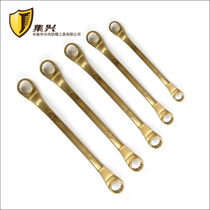 10 pcs Copper Alloy Double Box Offset Wrench Spanner Sets,Beryllium Bronze,Non sparking Safety Hand Tools.