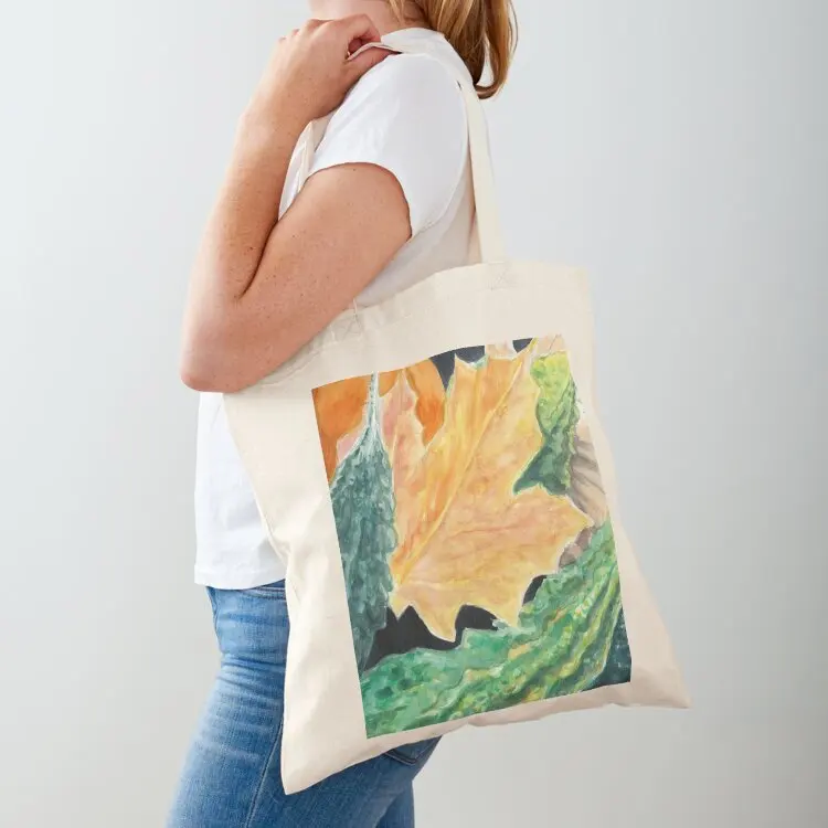 الخريف لا تزال الحياة حمل حقيبة التسوق أكياس البقالة القابلة لإعادة الاستخدام حقيبة تسوق قماش أكياس التوصيل المجاني