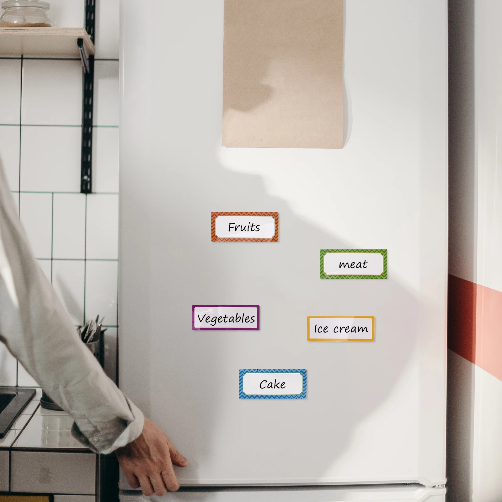 

16Pcs Name Tags Magnetic Dry Erase Labels Reusable for Whiteboard Fridge Classroom Organization Multi-Function Note Stickers