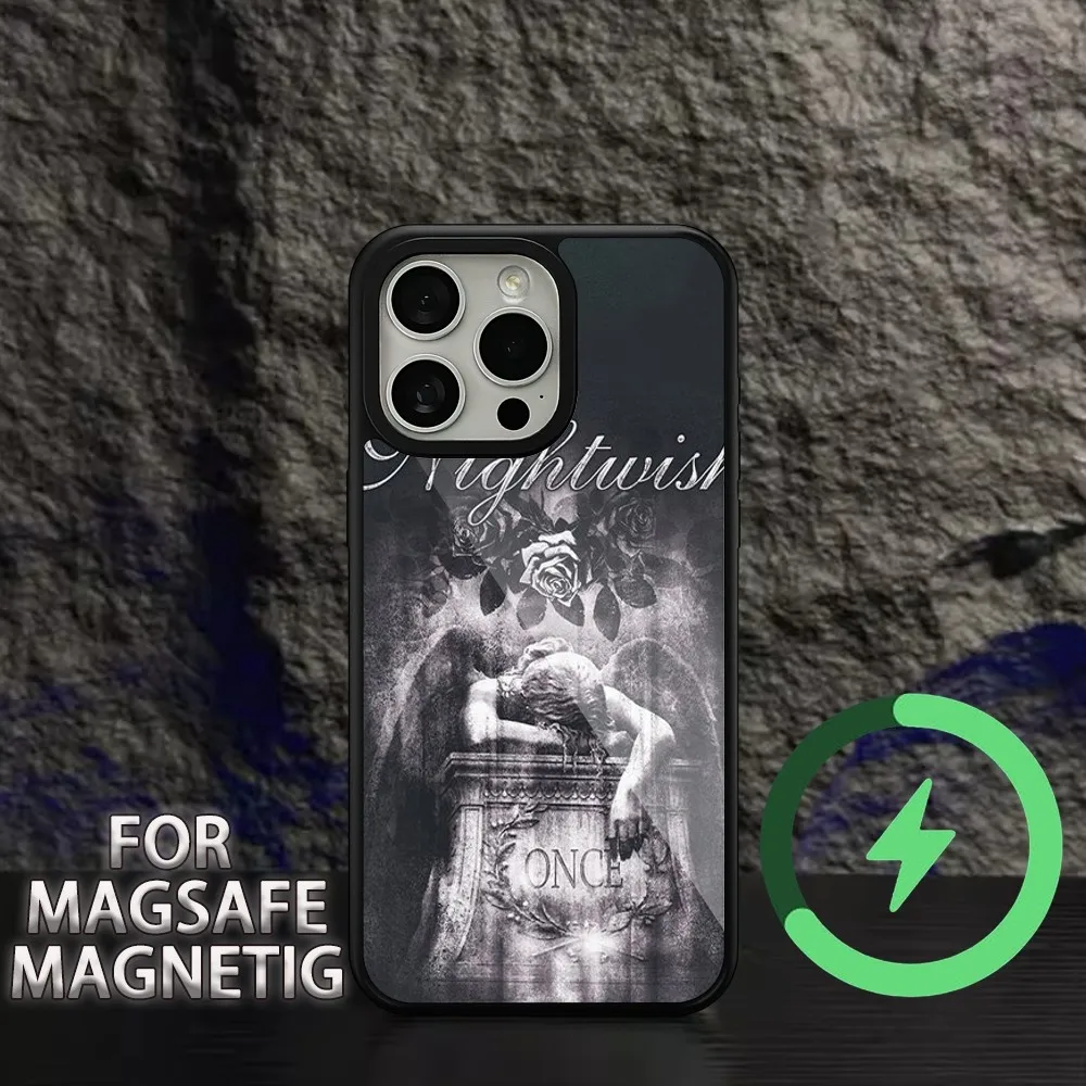 nightwish  Phone Case For iPhone 11 12 13 14 15 Plus Pro Max Charging  Magsafe Magnetic Wireless Cover